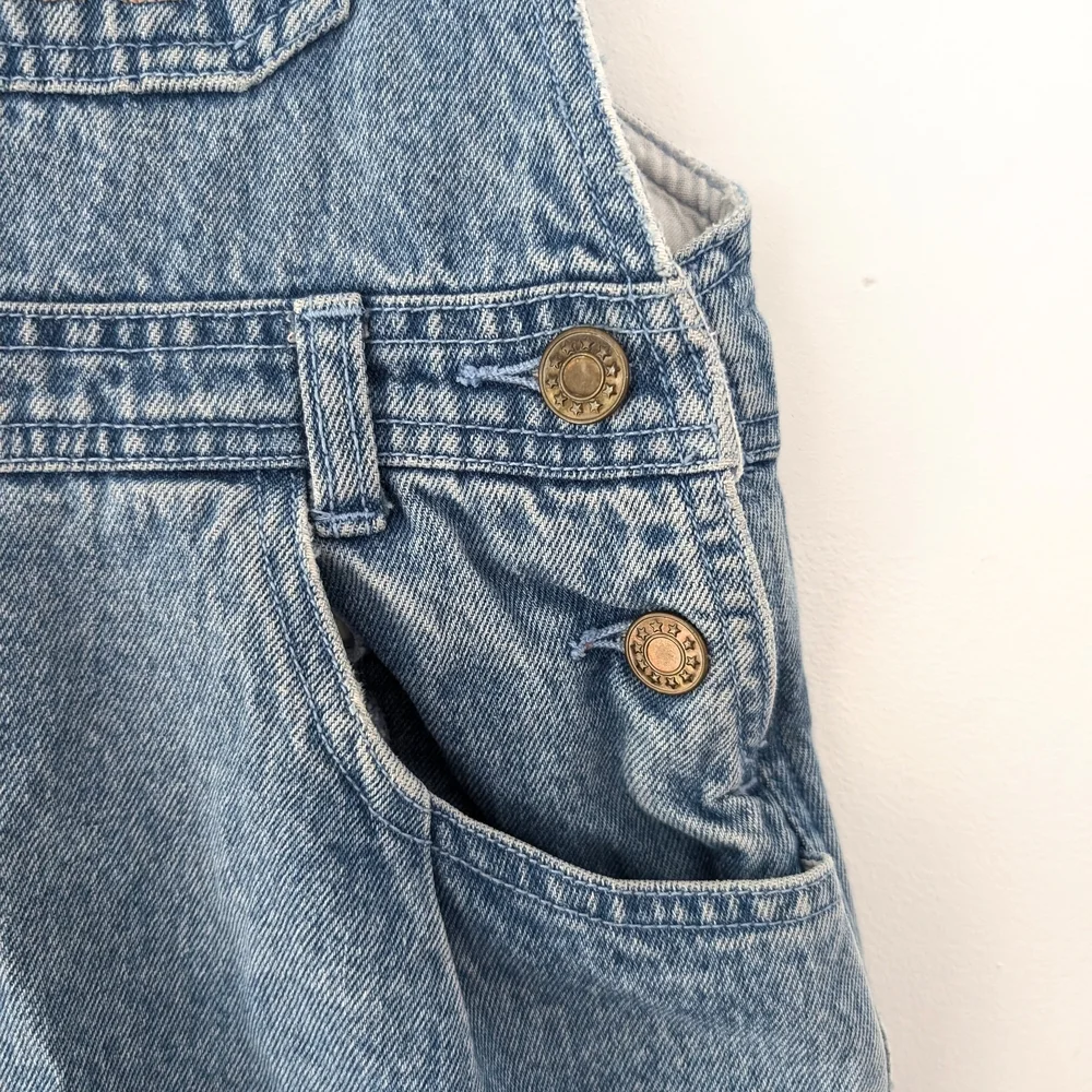 Vintage Jacadi Girl's Blue Denim Jeans Dress Jumper ~ Size 8 - Picture 4 of 9